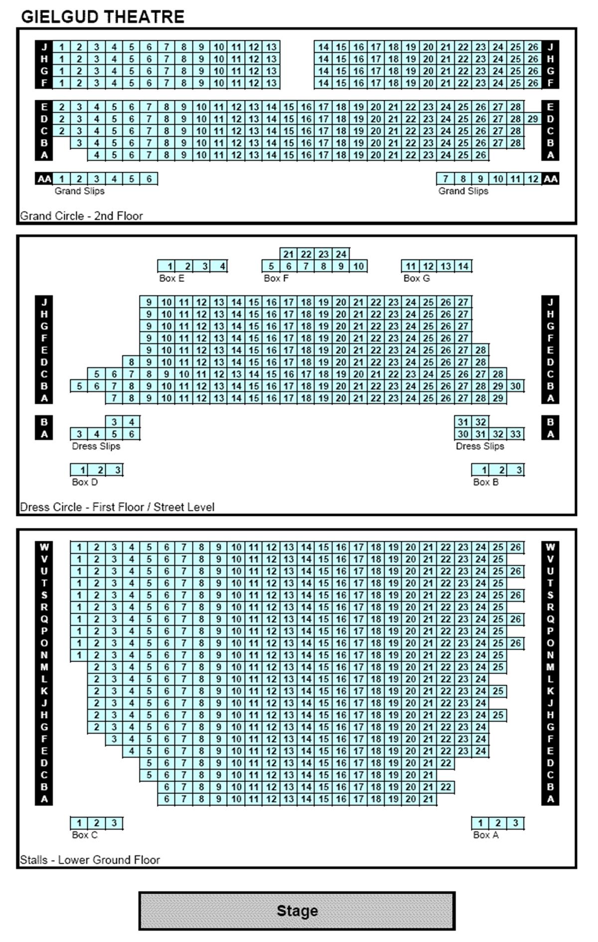 Gaslight Theater Seating Chart